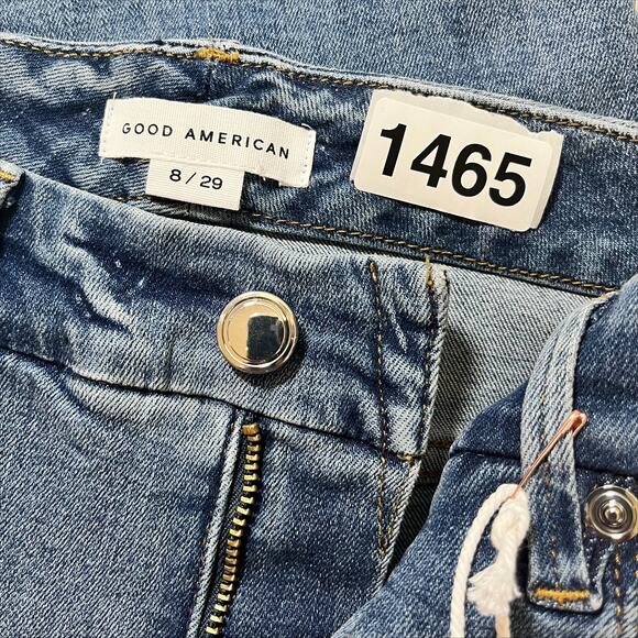 Good American Good Legs Ultimate Skinny Crop Jean in Blue 752 Size 8 - Picture 14 of 14